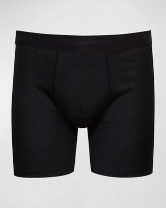 Men's Solid Cotton Boxer Briefs