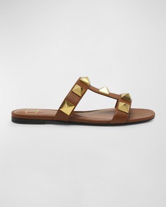 Roman Stud Flat Slide Sandals