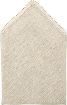 Km Home Collection Beaded Linen Napkins Set Of 2