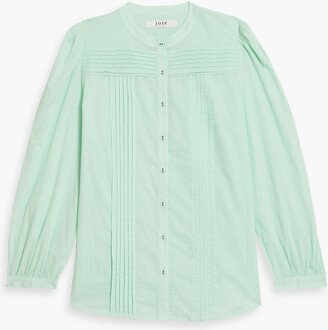 Vesta pintucked cotton-voile blouse