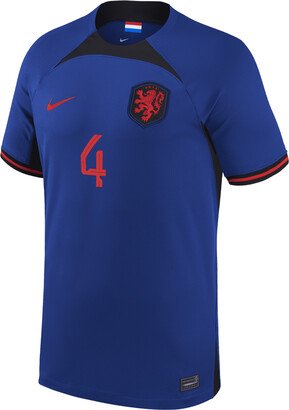 Netherlands National Team 2022/23 Stadium Away (Virgil van Dijk Men's Dri-FIT Soccer Jersey in Blue