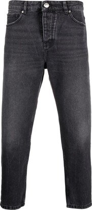 Black Tapered Leg Jeans