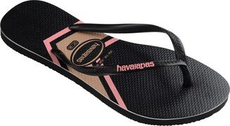 Slim Stripes Metallic Flip Flop