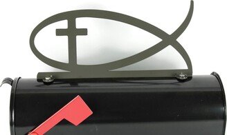 Jesus Fish Ichthys Metal Powder Coated Mailbox Topper 7.5 Inches Tall - Does Not Include A