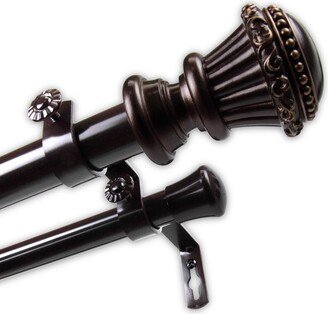 InStyleDesign Trinity 1 inch Diameter Adjustable Double Curtain Rod