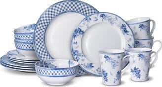 16-Piece Kiley Blue Dinnerware Set