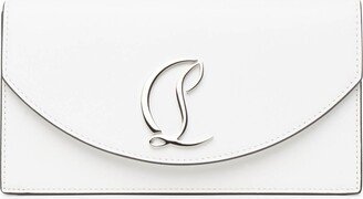 Loubi54 white leather clutch bag