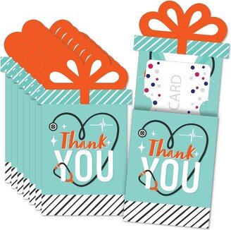 Big Dot of Happiness Thank You Doctors - Doctor Appreciation Week Money and Gift Card Sleeves - Nifty Gifty Card Holders - Set of 8