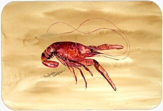 8230LCB 15 x 12 Cooked Crawfish on Sandy Beach Glass Cutting Board