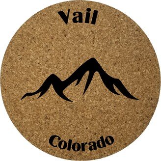 Vail Colorado Cork Coasters Set Of 4 Mountains Ski Resort Skiing Skier Co Souvenir Travel Gift Memory