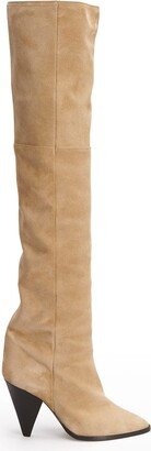 Suede Slouchy Knee Boots