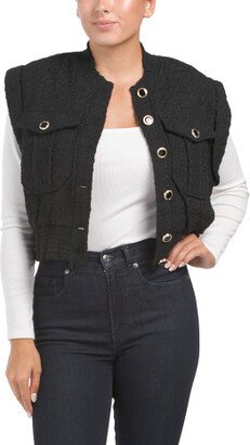 TJMAXX Sleeveless Boucle Vest