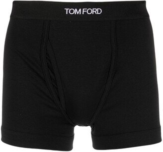 Logo-Waistband Cotton-Stretch Boxer Shorts