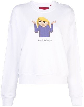 Shrug crew neck sweatshirt