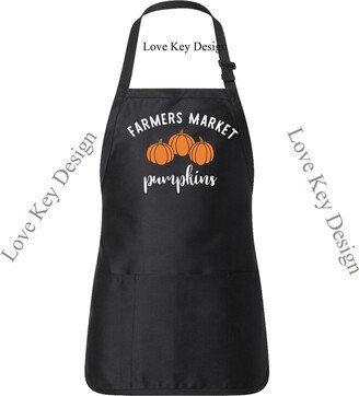 Farmers Market Pumpkins Apron, Thanksgiving Pumpkin Gift Vintage Fall Apron