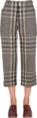 Camille Checked Cropped Trousers