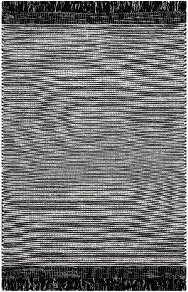 Striped Pinto Area Rug, , Black