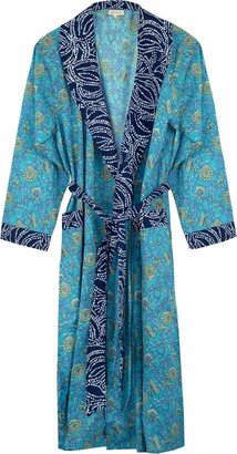 Inara Indian Cotton Waterlily Print Robe