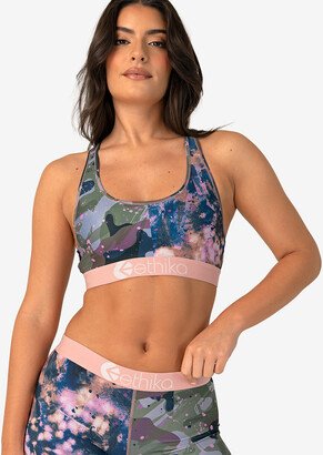 Upcycled Camo Womens Sports Bra