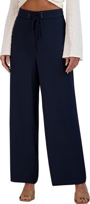 Women's Wide Leg Pant Lace Up Tie Front Trouser