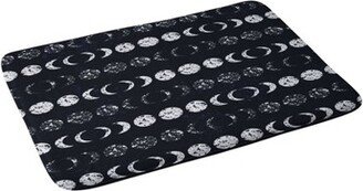 Zoe Wodarz Under the Moon Memory Foam Bath Mat Black/White