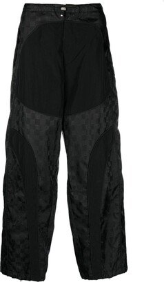 Monogram-Jacquard Wide-Leg Trousers