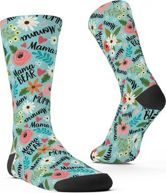 Socks: Mom's The Word - Multi Custom Socks, Blue