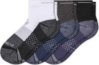 Women's Golf Quarter Sock 3-Pack - White Grey Black Mix - Large - Athletic