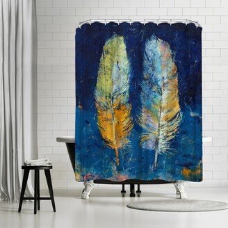 71 x 74 Shower Curtain, Feathers by Michael Creese