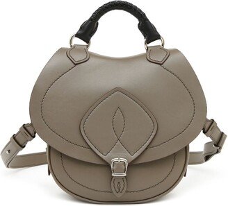 Buckled Leather Shoulder Bag