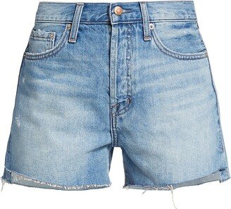 Connor Raw-Hem Denim Shorts