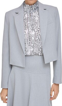 Petite Cropped Open-Front Jacket