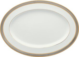 Brilliance Oval Platter, 14 - White/gold/platinum