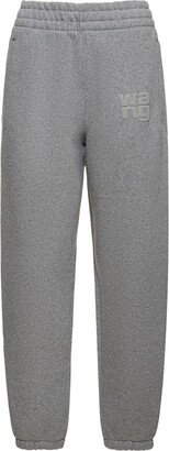 Essential cotton blend terry sweatpants