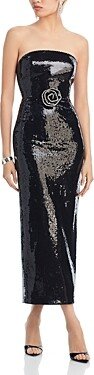 The New Arrivals by Ilkyaz Ozel Estelle Sequined Strapless Dress