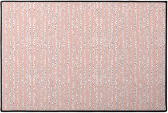 Door Mats: Birch Tree - Pink Door Mat, Pink