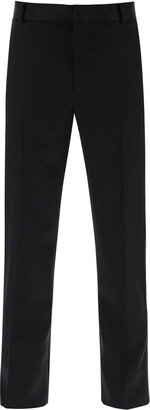 Mid-Rise Tailored Tapered Trousers