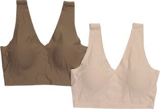 2pk Laser Leisure Bras With Removable Pads for Women