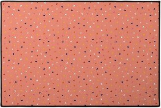 Door Mats: Heart Sprinkles - Pink Door Mat, Pink