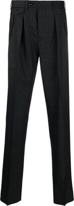 Prince of Wales check wool slim-cut trousers