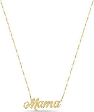 Mama Script Pendant Necklace