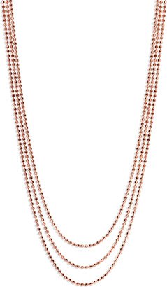 JULEZ BRYANT 3 Tiered Diamond Cut Rolo Chain Rose Gold Necklace