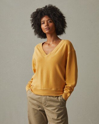 Cotton V-Neck Sweater - Golden Apricot