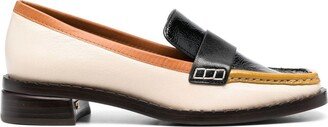 Square-Toe 30mm Leather Loafers