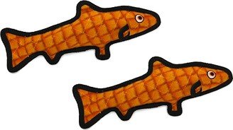 Tuffy Ocean Creature Trout Orange, 2-Pack Dog Toys