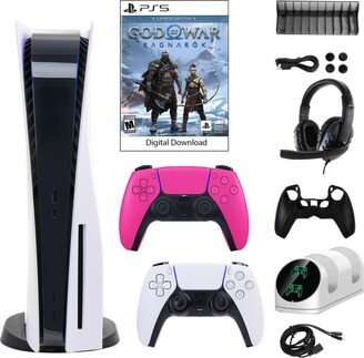 Sony PlayStation 5 Core Console with God of War: Ragnarok with Accessories and DualSense Controller in Pink