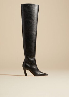 The Marfa Over-the-Knee High Boot in Black Leather