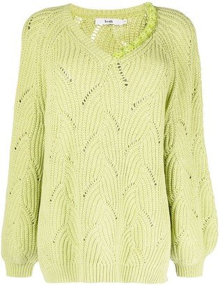 b+ab knitted V-neck jumper-AA