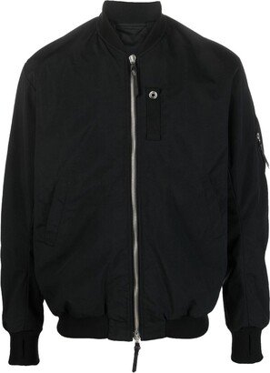 Long-Sleeved Bomber Jacket-AA