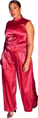 Rebdolls Women's Plus size Wide Leg Jumpsuit